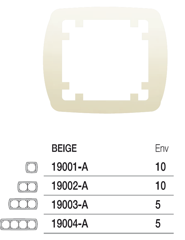 BJC 19002-A MARCO 2 E.HORIZ./VERT.BEIGE S.AURA