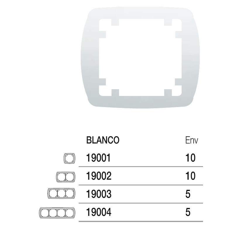 BJC 19003 MARCO 3 E.HORIZ./VERT.BLANCO S.AURA