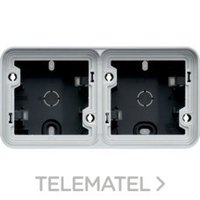 HAGER WNA682 MAROC SUPERFICIE ESTANCO 2 ELEM.S.CUBYKO GRIS