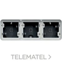 HAGER WNA683 MAROC SUPERFICIE ESTANCO 3 ELEM.S.CUBYKO GRIS