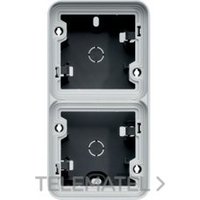 HAGER WNA686 MAROC SUPERFICIE ESTANCO 2 ELEM.VERTICAL S.CUBYKO GRIS